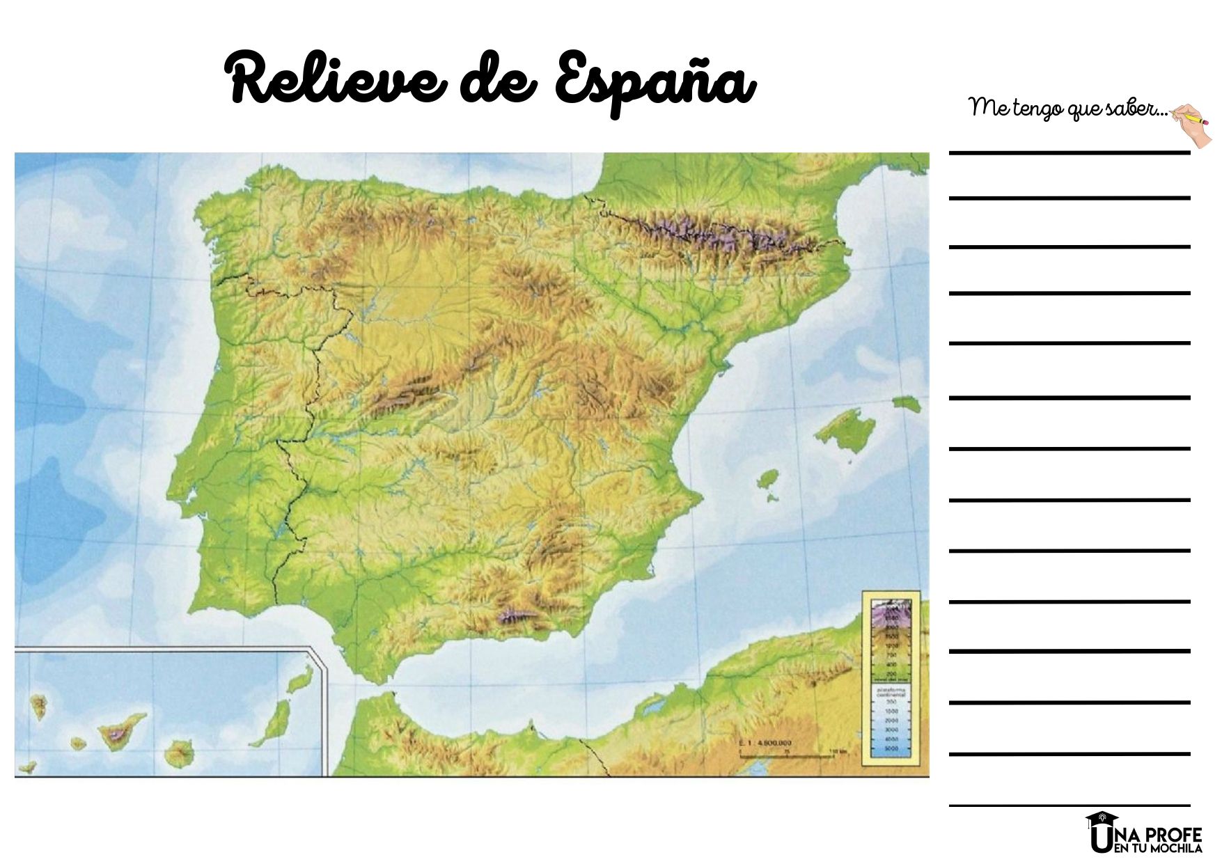 Mapa Flash Relieve De España